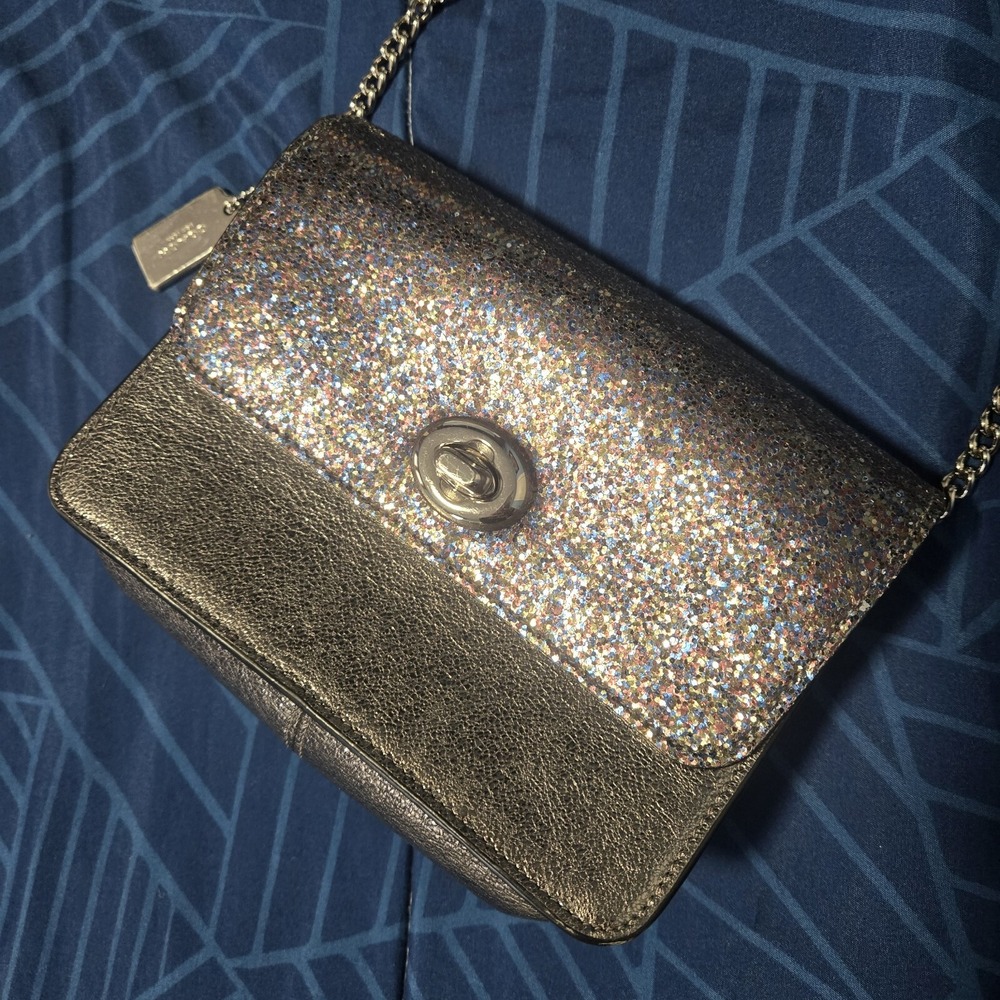 Coach F37469 Bowery Crossbody Glitter Bag